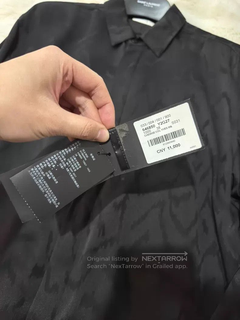 Saint Laurent Paris Saint Laurent Paris Silk shirt with subtle patterns Size XS / US 0-2 / IT 36-38 - 3 Thumbnail