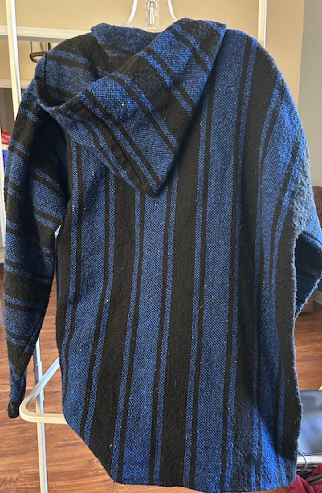 Other Earthbound Trading Co. Blue and Black Striped Baja Hoodie Size US XL / EU 56 / 4 - 2 Thumbnail