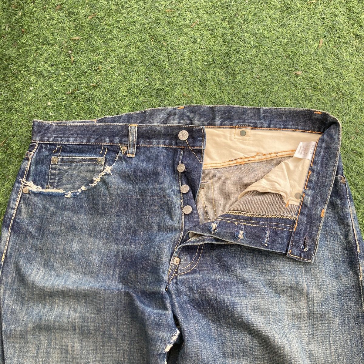 Studio D'Artisan VINTAGE STUDIO D’ ARTISAN BUCKLE BACK SELVEDGE DISTRESSED Size US 34 / EU 50 - 9 Thumbnail
