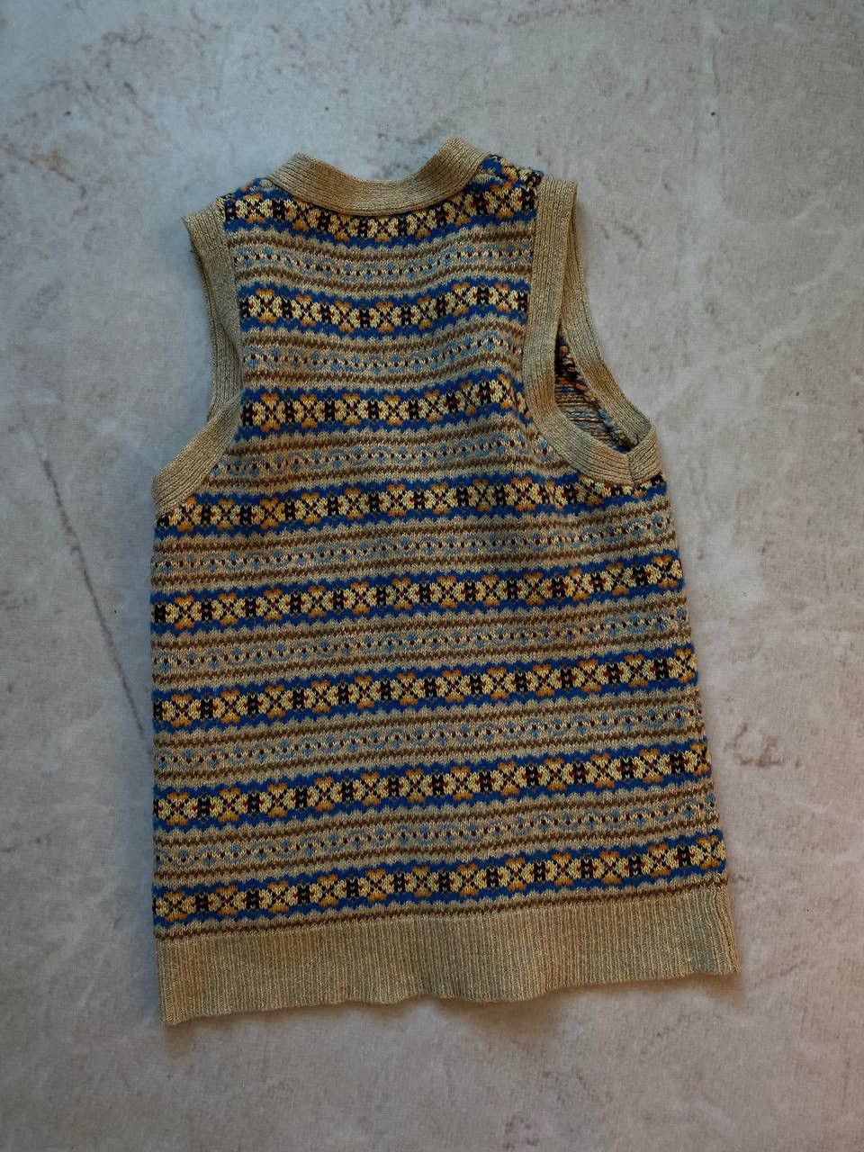 Polo Ralph Lauren × Vintage Vintage Polo Ralph Lauren Aztec Knit Sweater Vest Button Up Size S / US 4 / IT 40 - 4 Thumbnail