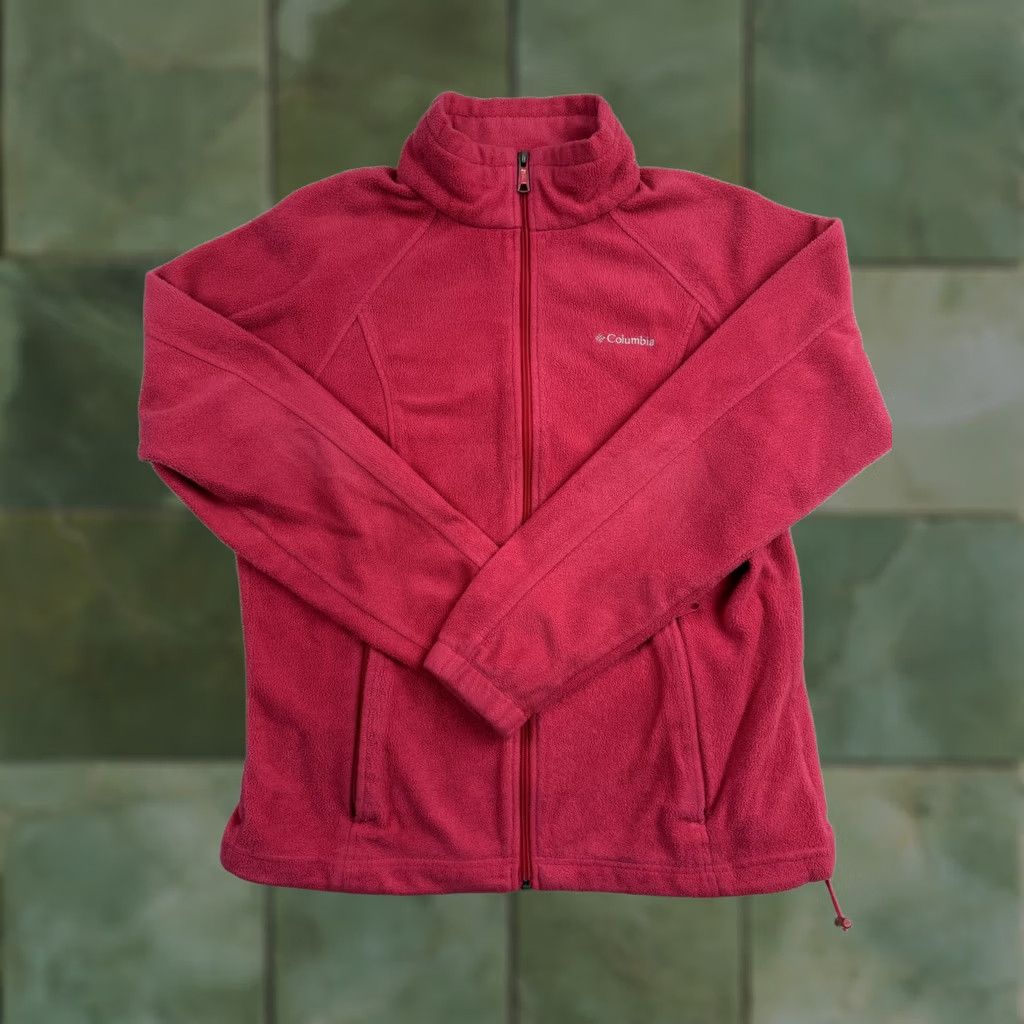 Pinko Columbia Fleece Jacket Womens L Pink Full Zip Pockets Outdoor Lightweight Layering Jacket/Coat Womens Size L / US 10 / IT 46 - 1 Thumbnail