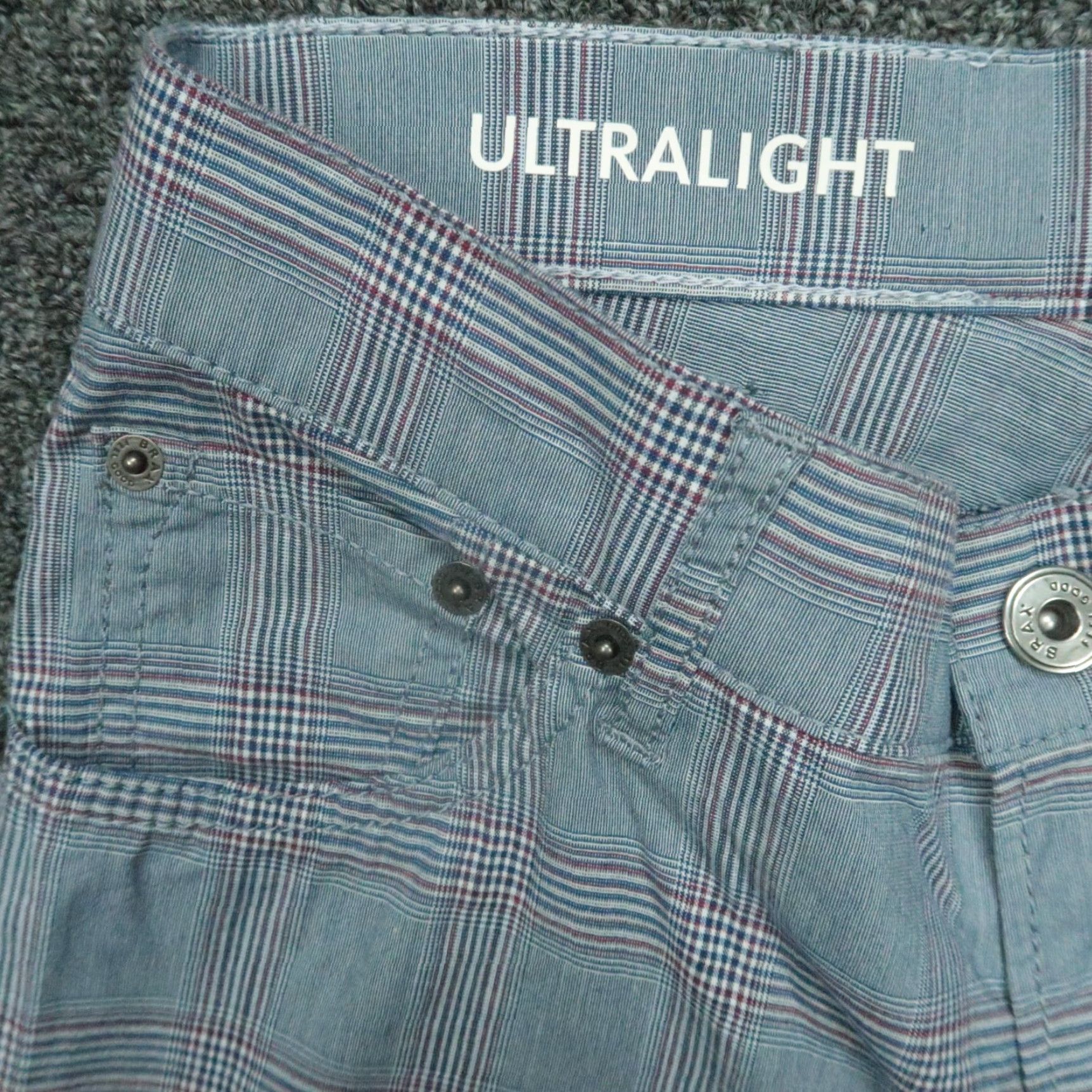 BRAX BRAX Men Pants Chino 5-Pocket Regular 28x29 Blue Plaid Belt Loops Stretch Ultralight Vintage? No, Unsure. 90s? Not applicable Mens Size US 28 / EU 44 - 3 Thumbnail