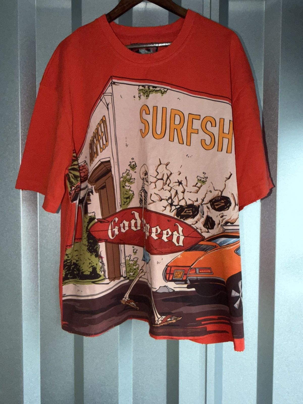 Godspeed Godspeed Surf Shop T-Shirt Red Size US XL / EU 56 / 4 - 1 Thumbnail