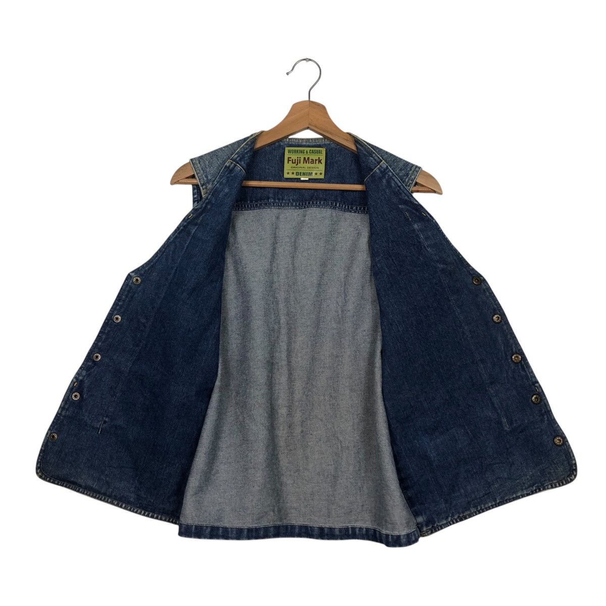 Japanese Brand 📌Vintage Denim Work Jacket Biker Fuji Mark Size US M / EU 48-50 / 2 - 14 Thumbnail