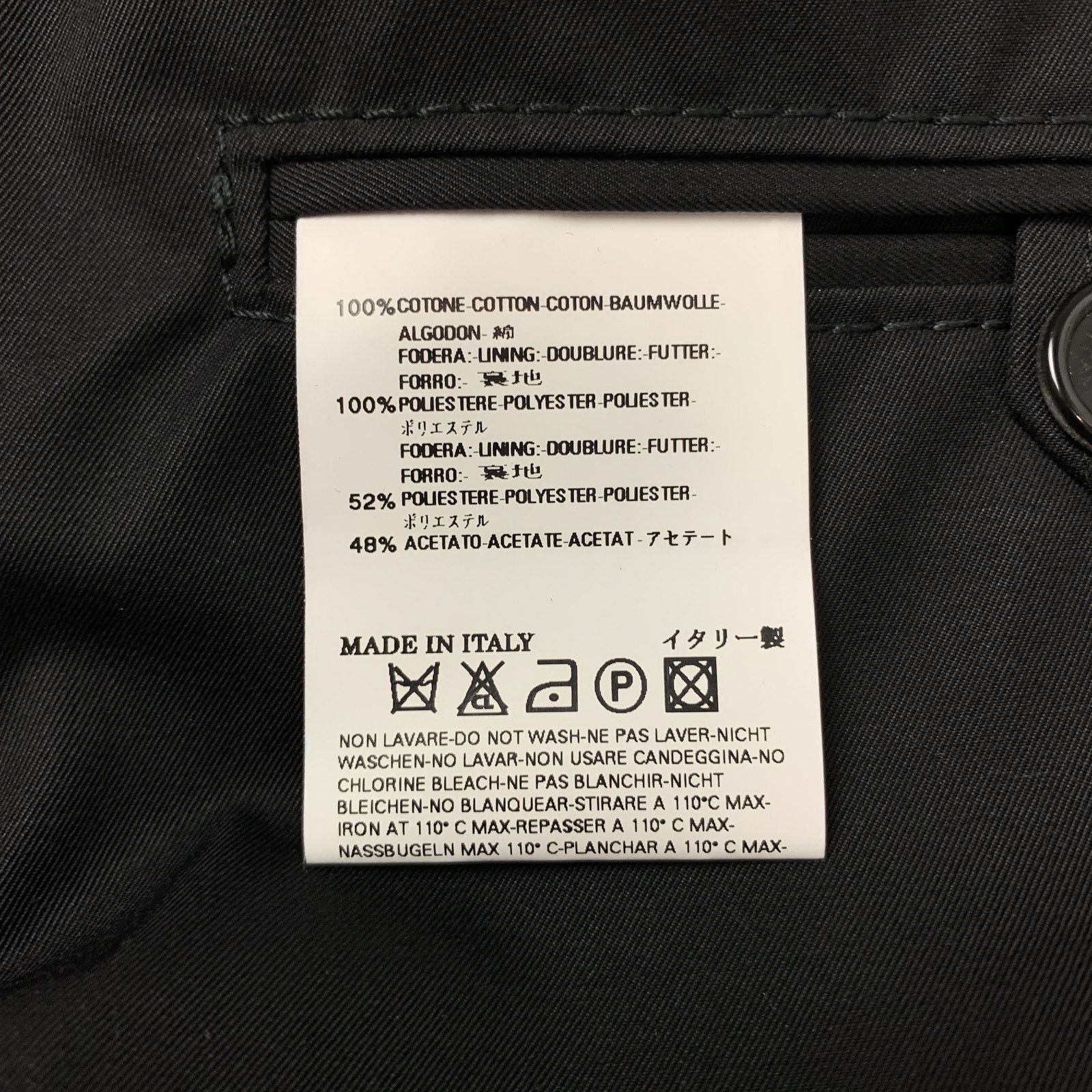 Dsquared2 DSQUARED2 Size 40 Black Cotton Peak Lapel Sport Coat Size 40R - 6 Thumbnail