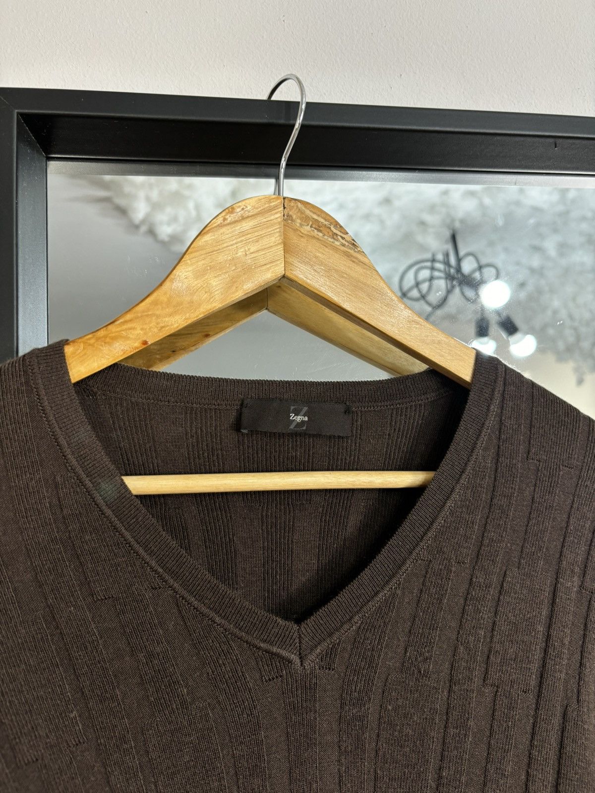 Ermenegildo Zegna × Z Zegna Luxury Z Zegna Knit Sweater Old Money Brown Designer Vintage Size US M / EU 48-50 / 2 - 7 Thumbnail