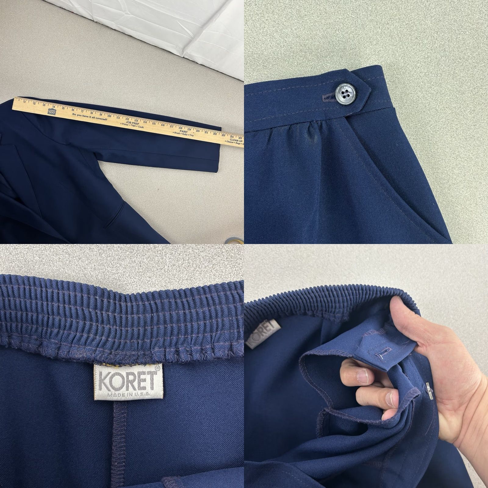 Levi's VINTAGE Levi's Blue Blazer Skirt Suit Set Size 14 80s 90s Power Suit Retro Women Size 36" / US 14 / IT 50 - 9 Thumbnail