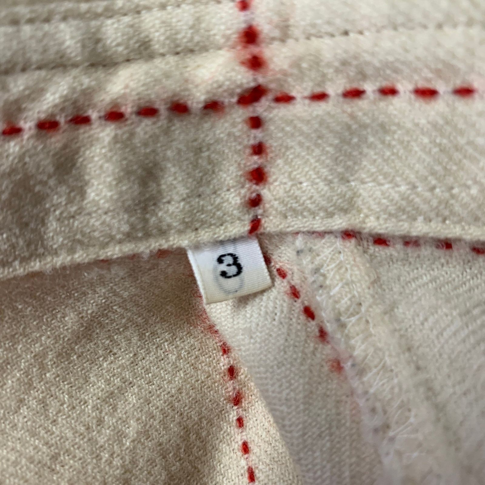 Other GREENCLUB S Cream Red Grey Plaid Wool Long Sleeve Shirt Size US S / EU 44-46 / 1 - 6 Thumbnail