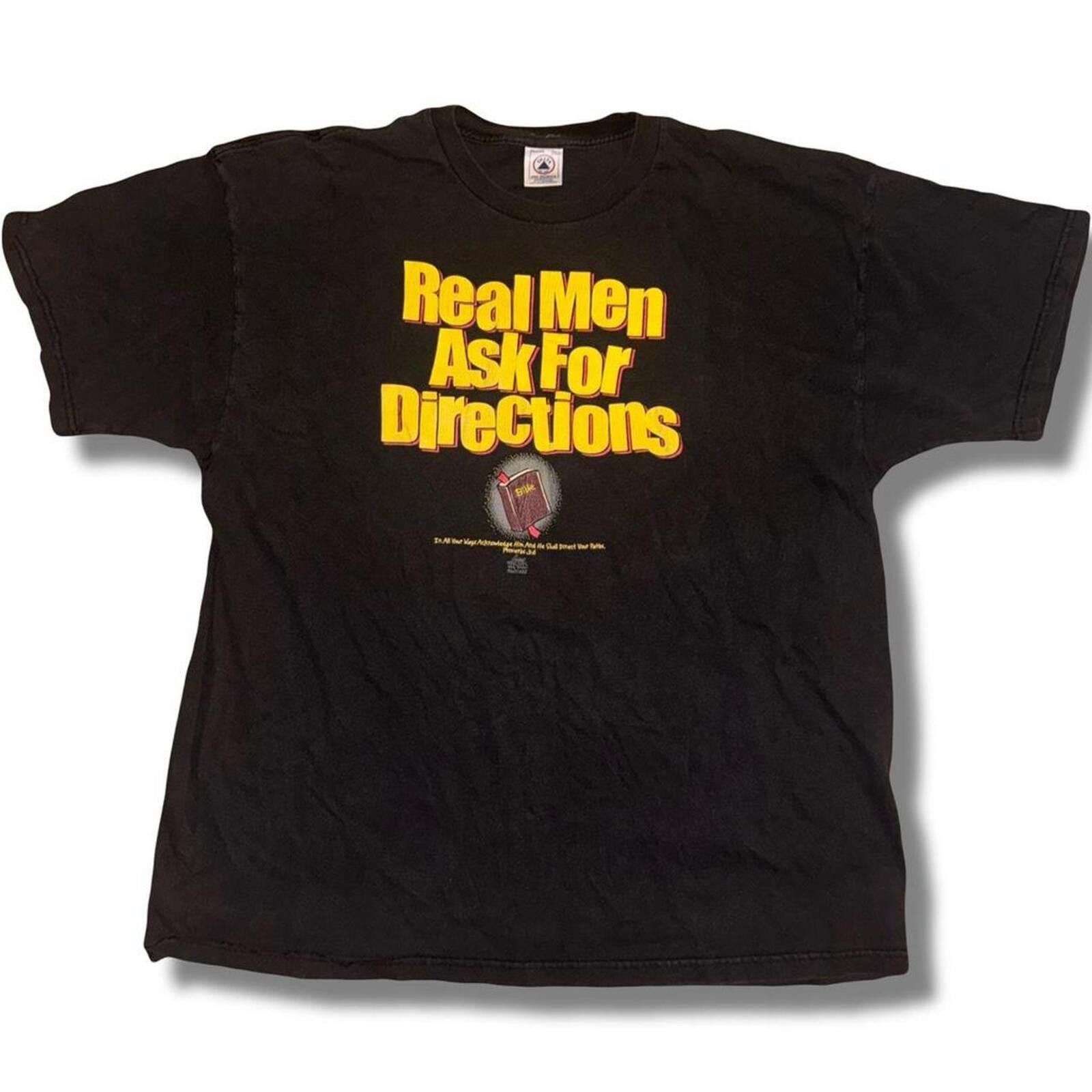 Vintage Vintage Jesus Christian Real Men Ask For Directions shirt Size US XXL / EU 58 / 5 - 2 Thumbnail