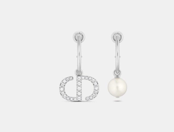 Dior o1w1db11224 Size: OS / Petit CD Earrings in Silver Size ONE SIZE - 3 Thumbnail