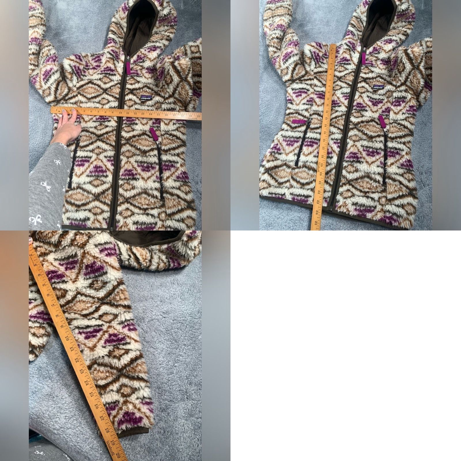 Patagonia PATAGONIA Fleece Jacket Deep Pile Aztec Brown Polyester Women S Small Size S / US 4 / IT 40 - 9 Thumbnail