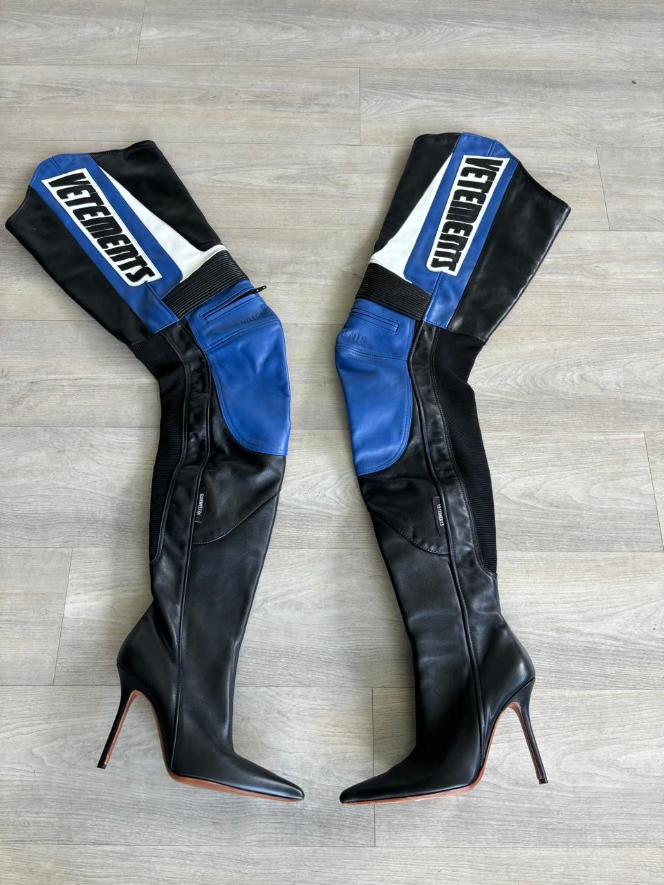 Vetements Motorcycle Cuissardes Boots