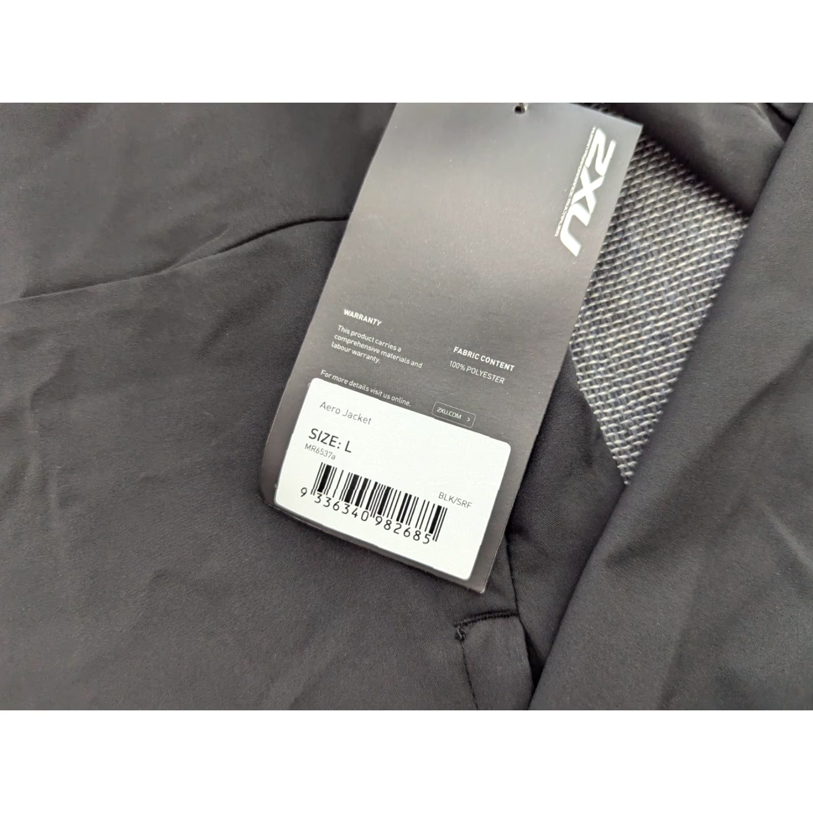 2XU 2XU Aero Jacket Mens 2XL Black Hooded Full Zip Stretch Hoodie Size US XXL / EU 58 / 5 - 6 Thumbnail