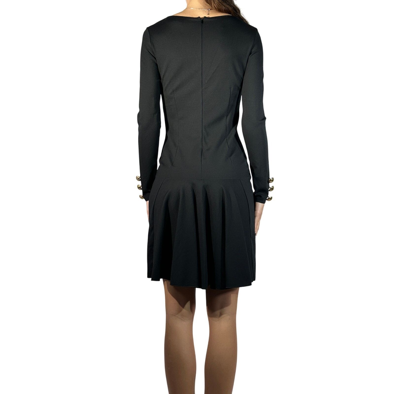 EMPORIO ARMANI Long Sleeve Dress LBD Black IT 42 US 6