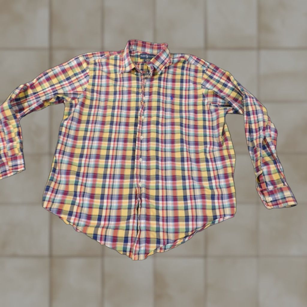 Ralph Lauren Ralph Lauren Shirt Mens XL red plaid button-up classic fit vintage: no Size US XL / EU 56 / 4 - 1 Thumbnail