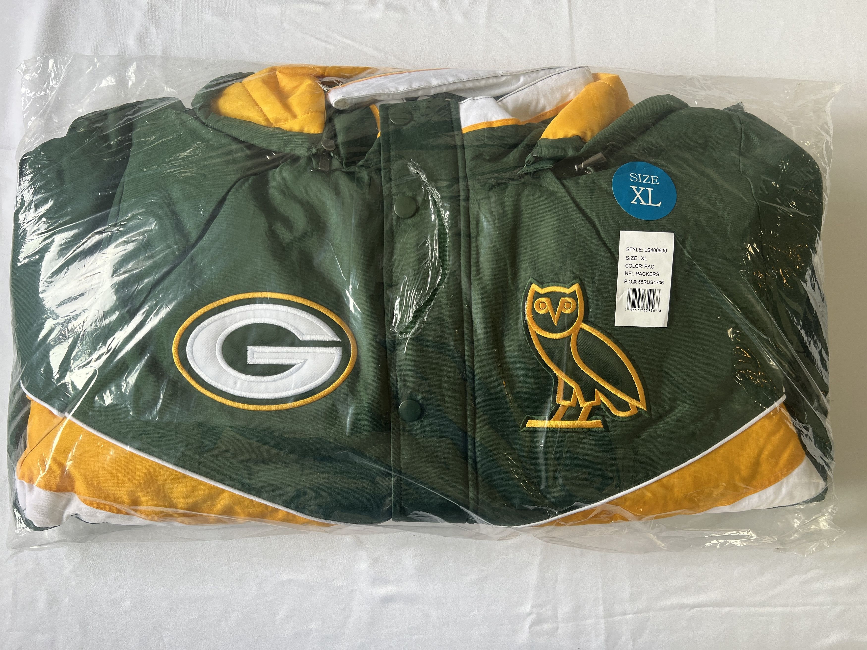 Drake OVO x NFL GREEN BAY PACKERS STARTER® SIDELINE PUFFER JACKET Size US XL / EU 56 / 4 - 2 Thumbnail