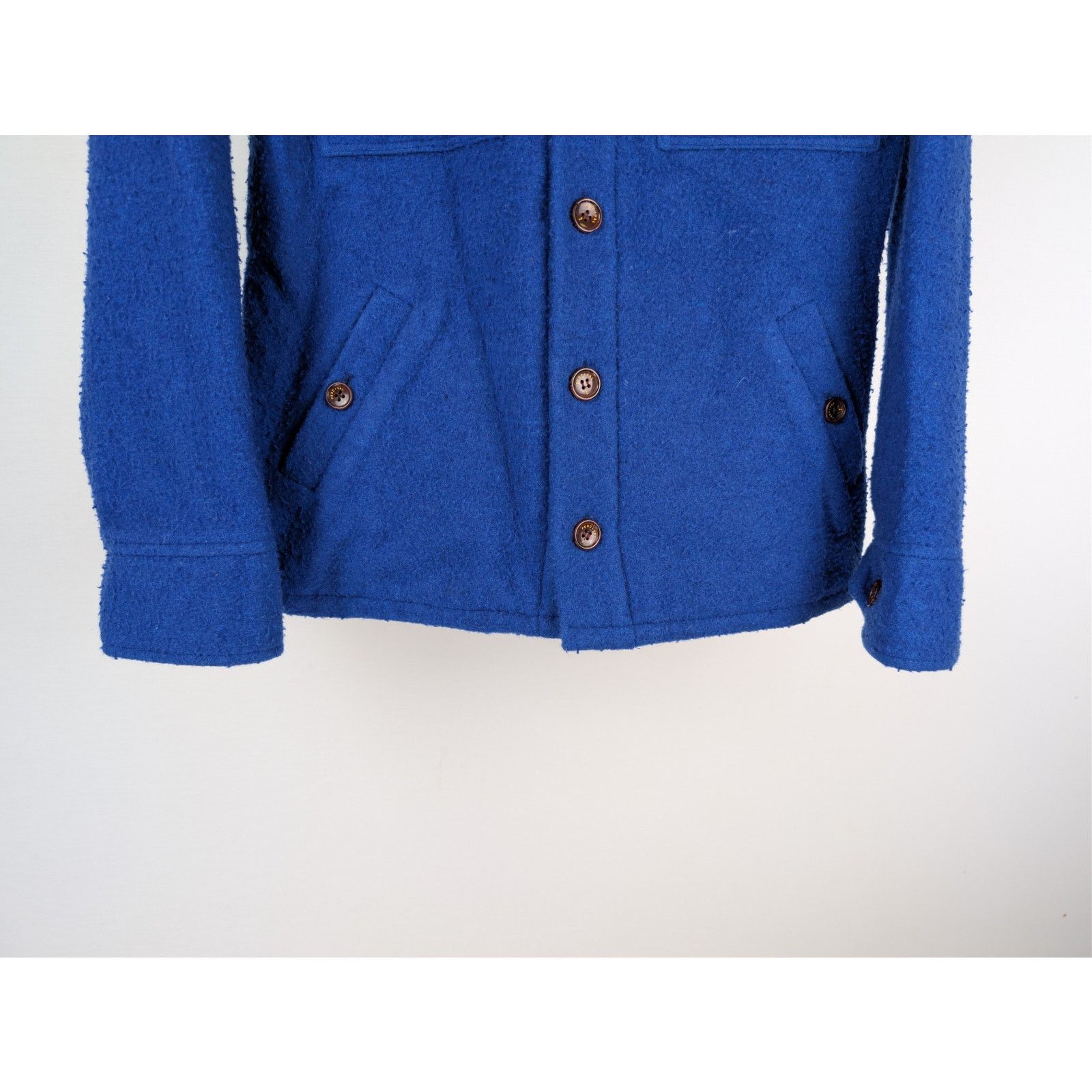 Percival o1rshd1 CC20 Casentino Wool Blanket Overshirt in Blue Size US L / EU 52-54 / 3 - 4 Thumbnail