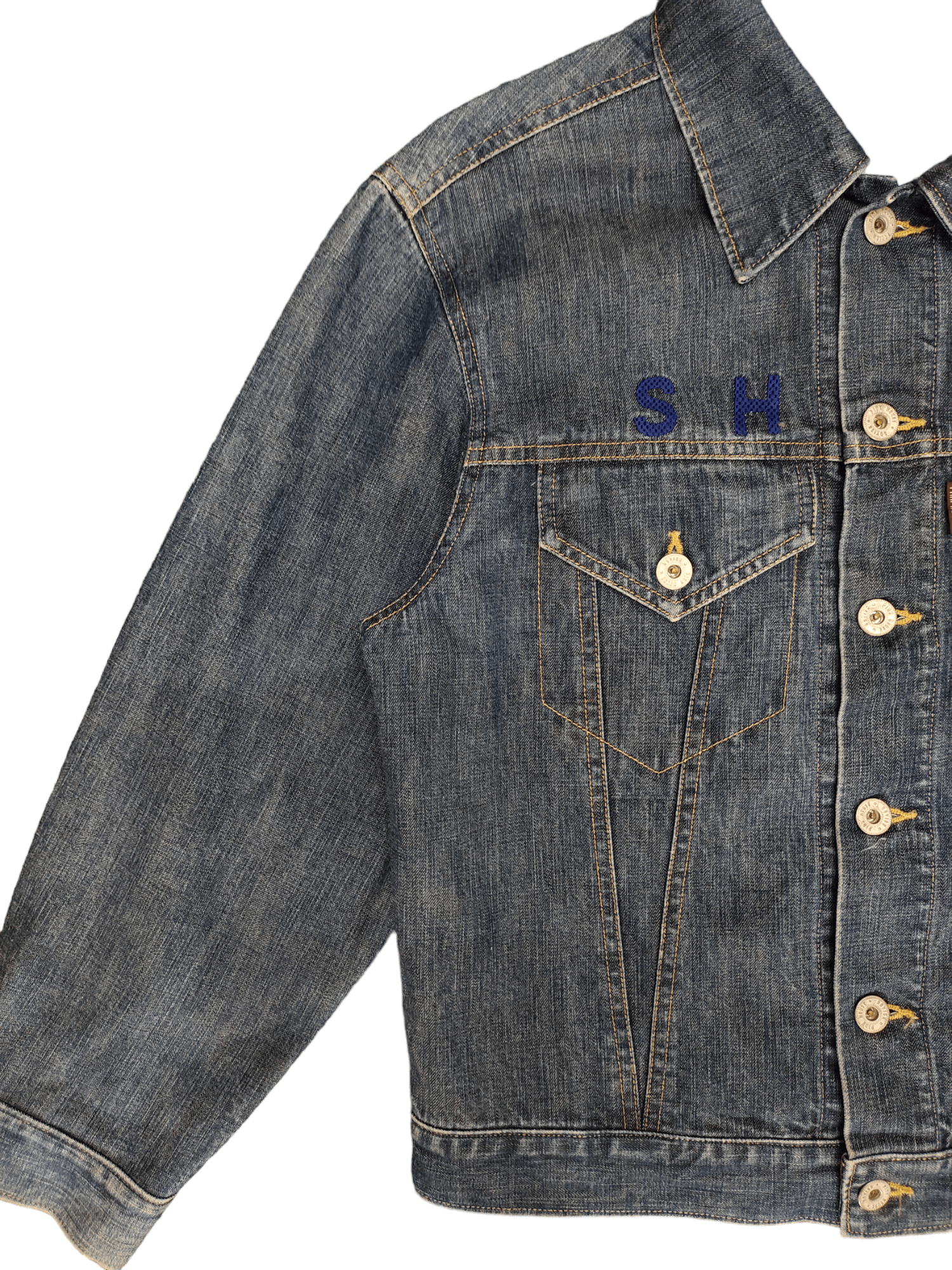 Karl Helmut SS99 Pink House World Patchwork Denim Jacket Karl Helmut Size M / US 6-8 / IT 42-44 - 6 Thumbnail