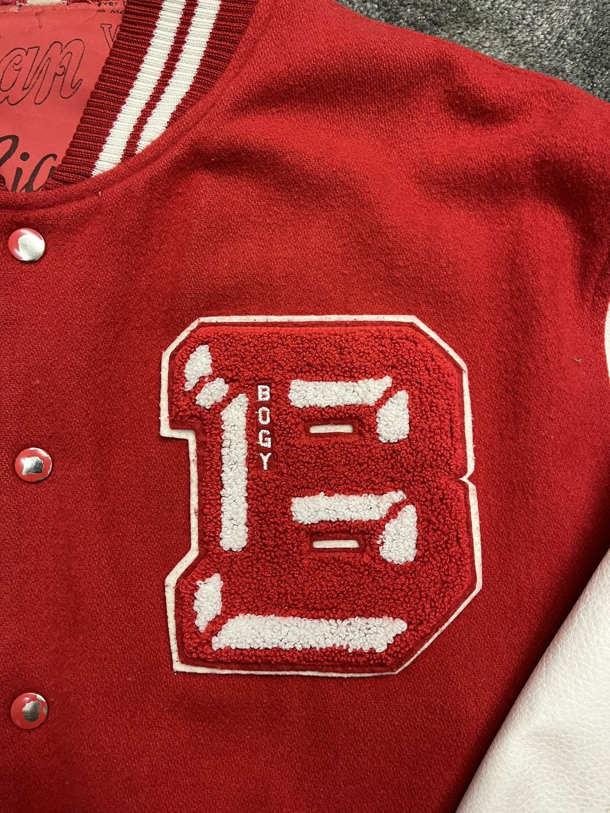 Vintage Y2K Vintage Red Bogy Varsity College Jacket 1940 Size US M / EU 48-50 / 2 - 3 Thumbnail