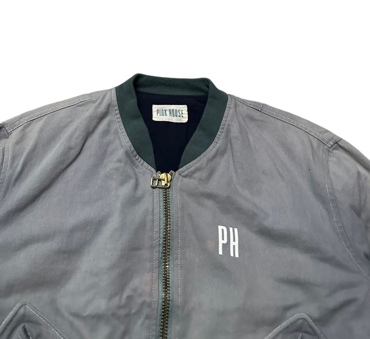 Japanese Brand Vintage Pink house patchwork bomber jacket Size US M / EU 48-50 / 2 - 6 Thumbnail