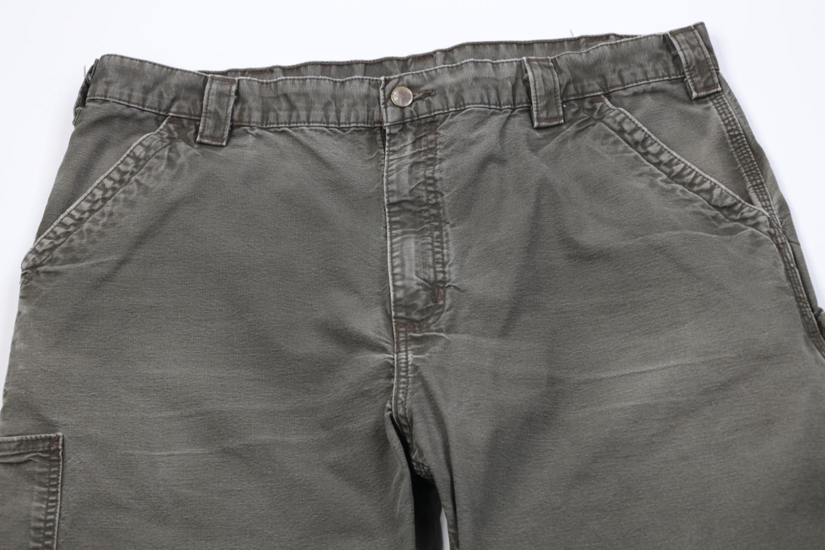 Carhartt Vintage Y2K Carhartt Wide Leg Dungaree Pants Olive Green Size US 38 / EU 54 - 2 Thumbnail