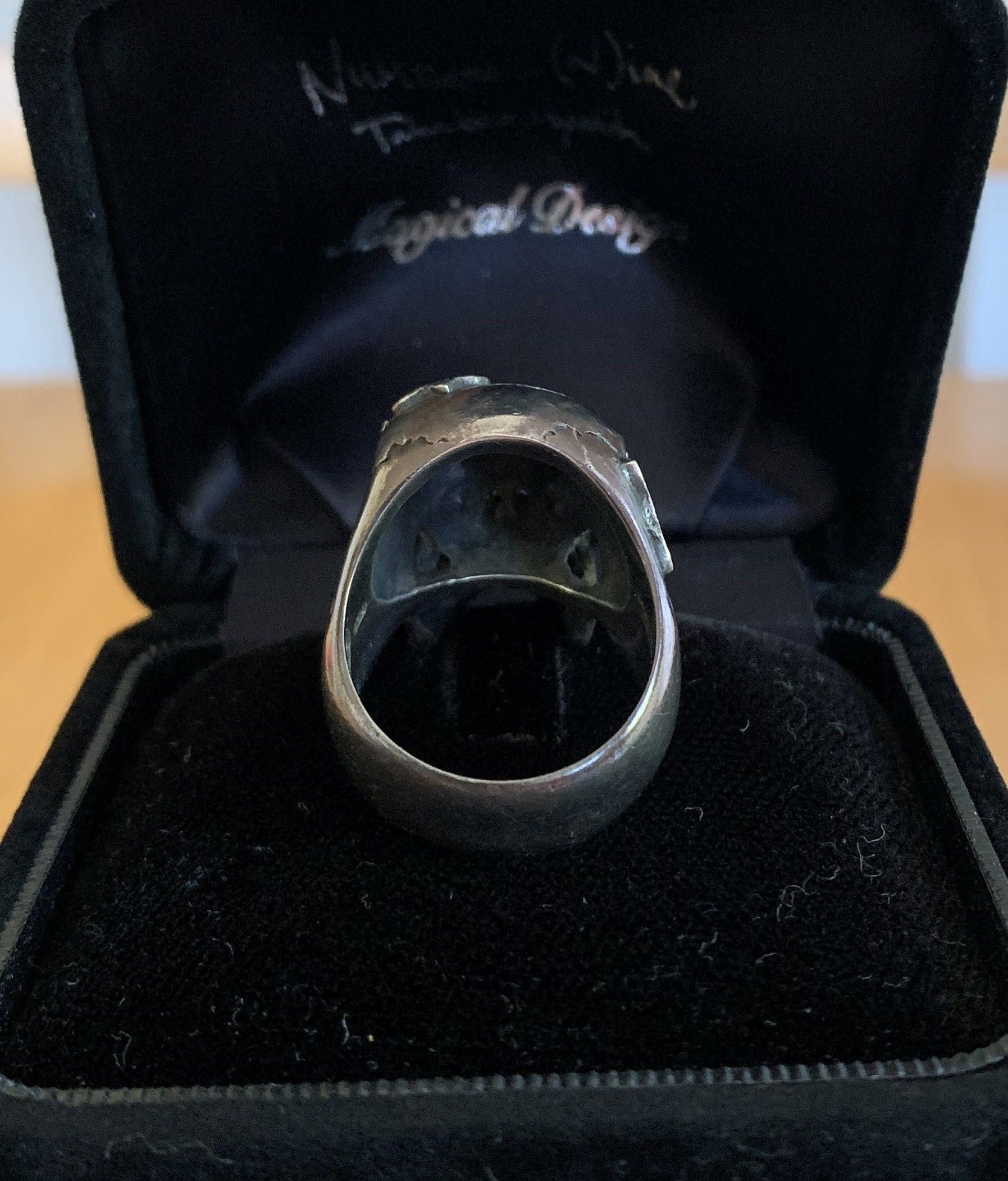 Number (N)ine SS05 "Nightcrawler" Bejeweled Silver Skull Ring w/ box Size ONE SIZE - 6 Thumbnail