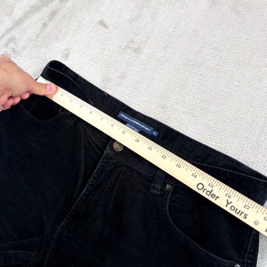Polo Ralph Lauren VINTAGE Ralph Lauren Sport Pants Women 12 Black Corduroy Straight Leg Dress Pants 90s Women Mens Women? Size 34" / US 12 / IT 48 - 5 Thumbnail