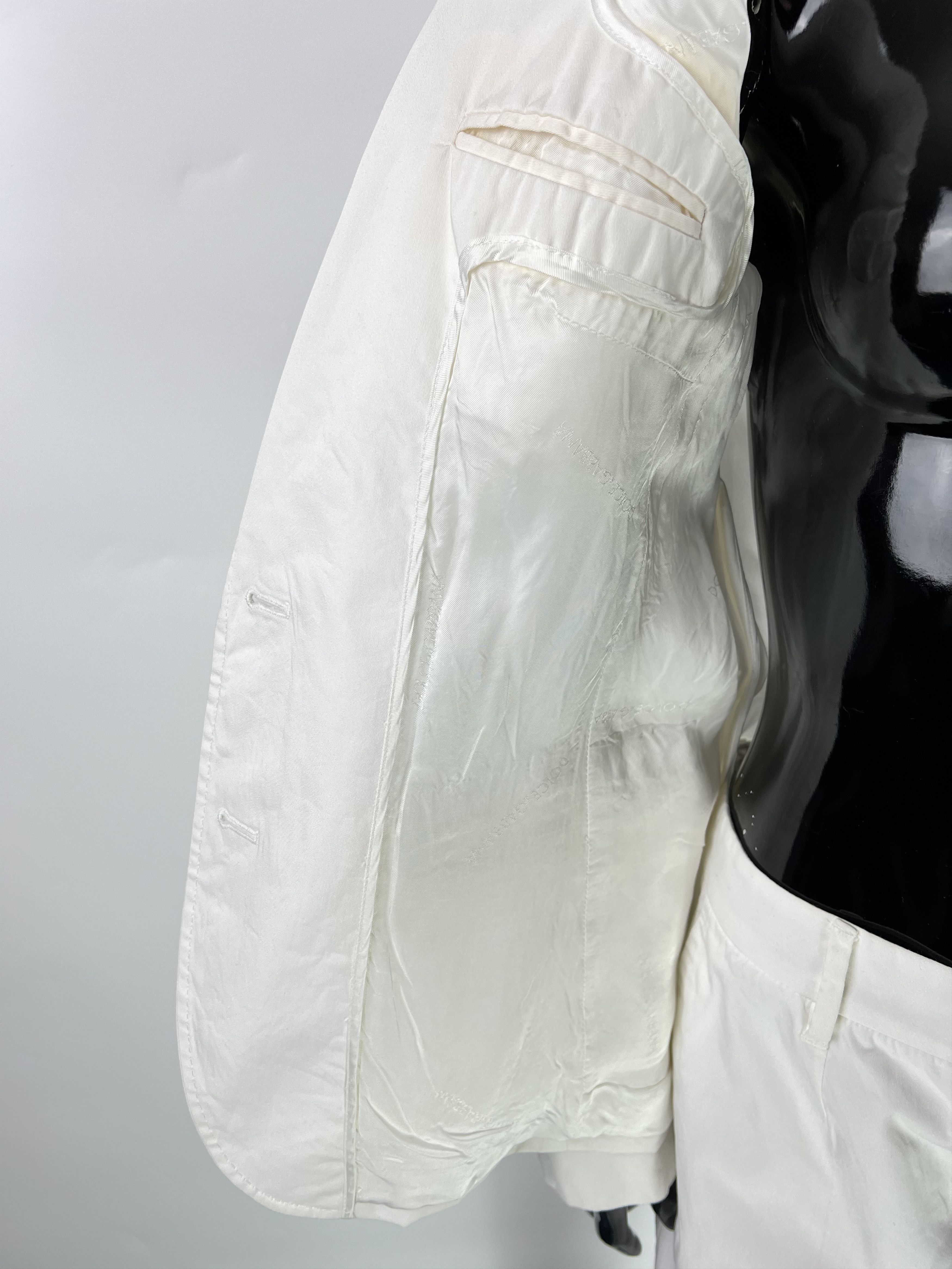 Dolce & Gabbana Dolce Gabbana Women's White Cotton Silk Suit Size IT42 Size M / US 6-8 / IT 42-44 - 9 Thumbnail