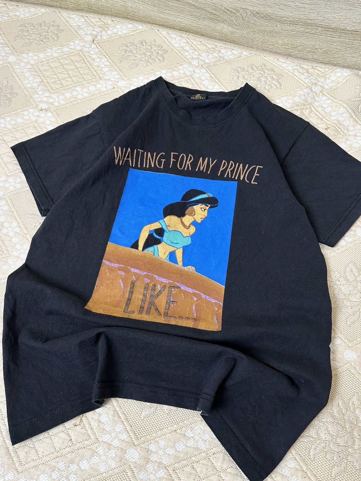Disney 🔥 2000s Aladdin Princess Jasmine Cartoon Movie T Shirt Rare Size US XS / EU 42 / 0 - 2 Thumbnail