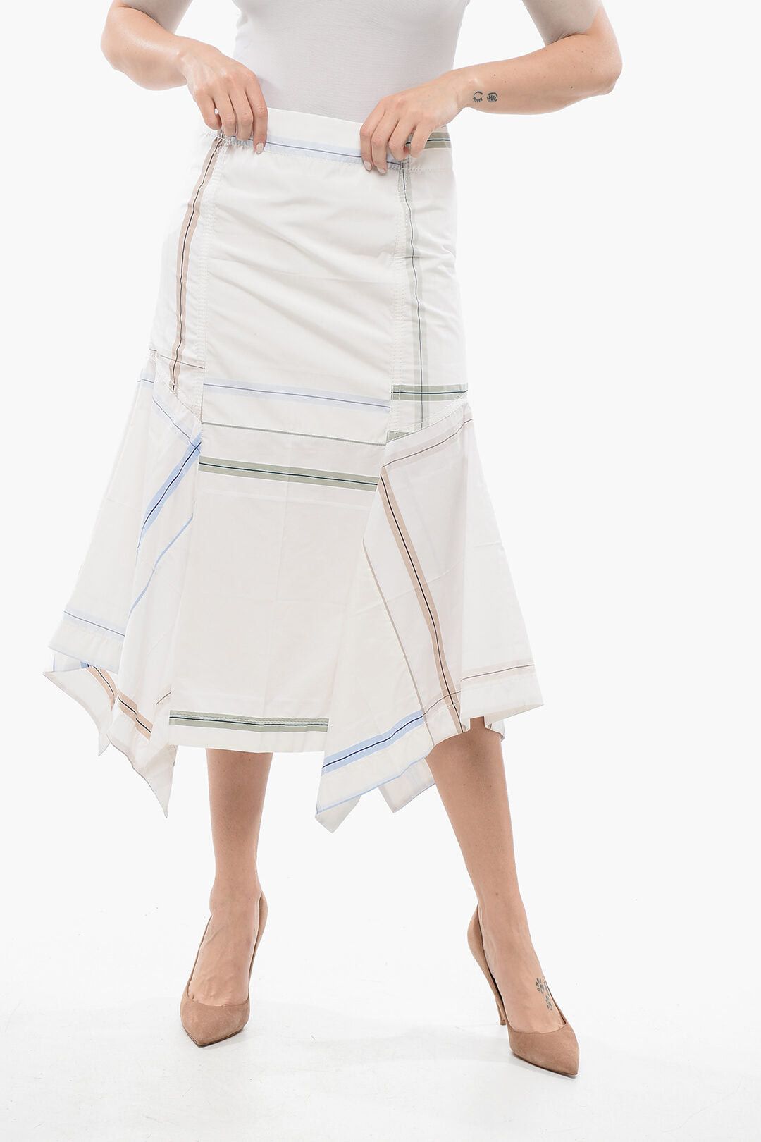 Bottega Veneta Flared Skirt with Checked Pattern Size M / US 6-8 / IT 42-44 - 1 Thumbnail