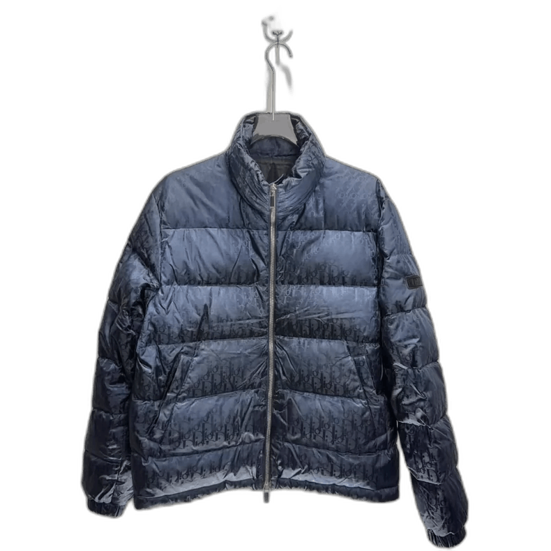 Dior Dior Oblique Logo Puffer Jacket Navy Blue-yf Size US L / EU 52-54 / 3 - 1 Thumbnail