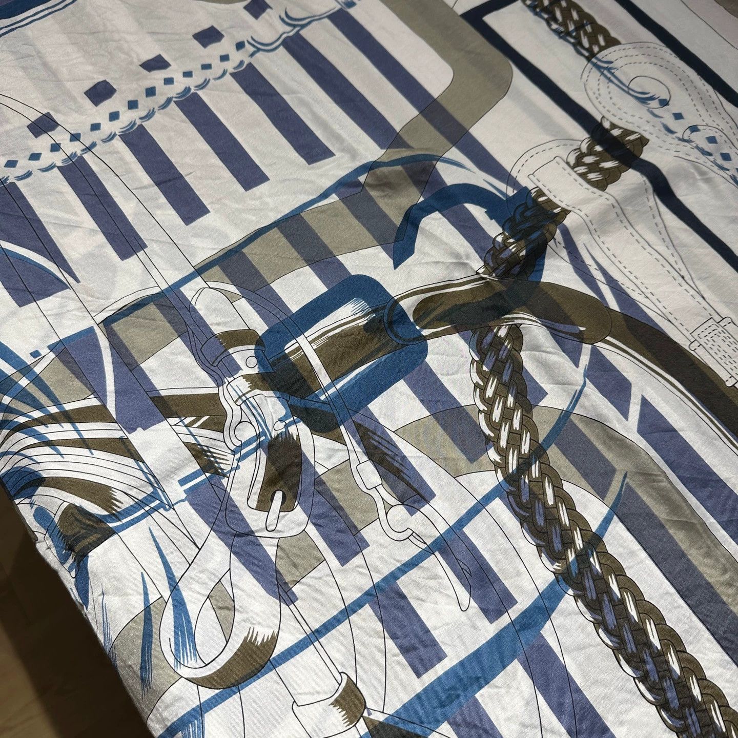 Hermes Hermes may117 Chain Motif Logo Scarf Cotton Size ONE SIZE - 6 Thumbnail
