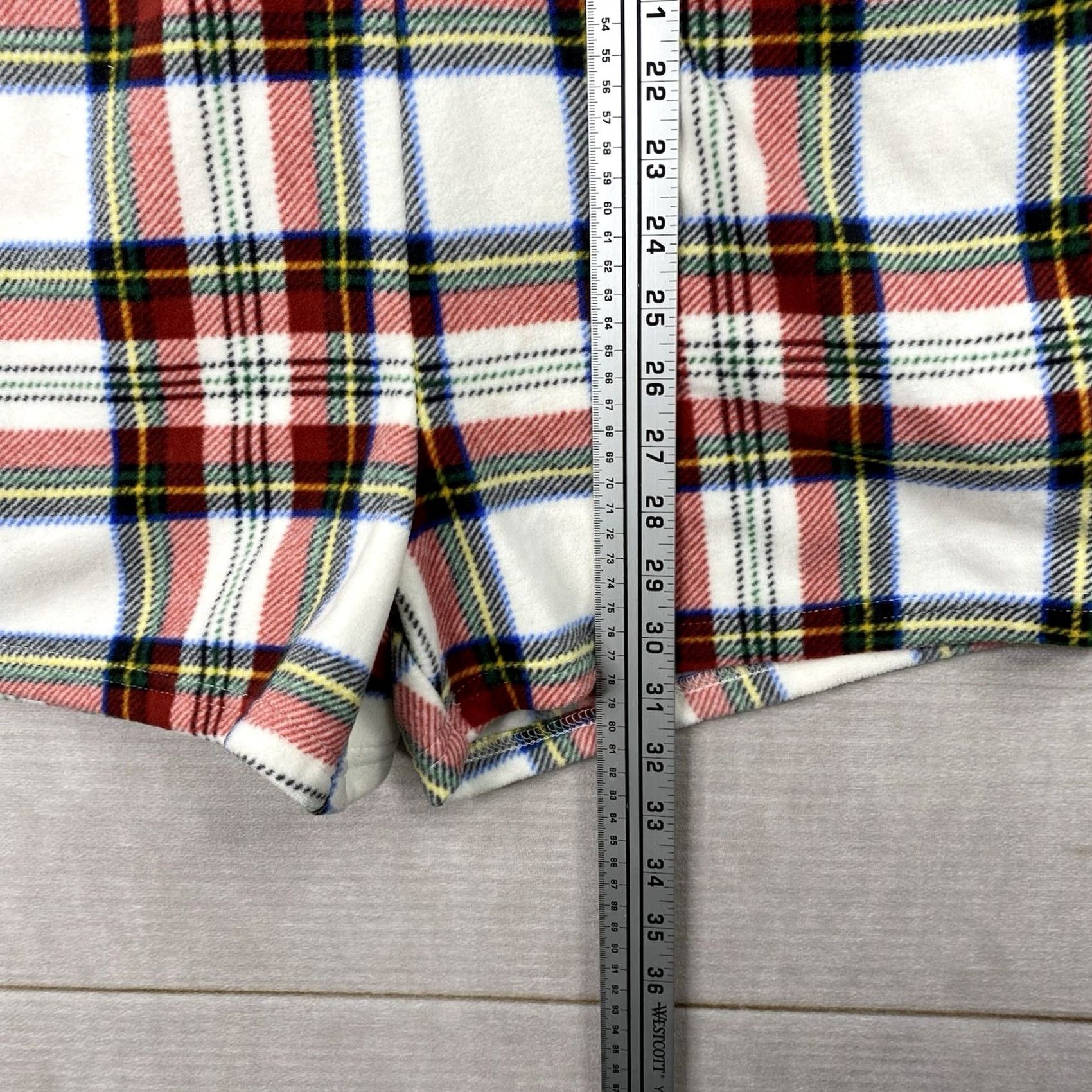 Old Navy Old Navy Womens Pajamas XS Plaid Fleece Cozy Short Romper 1 Pc Shirt Holiday Womens Size 26" / US 2 / IT 38 - 5 Thumbnail