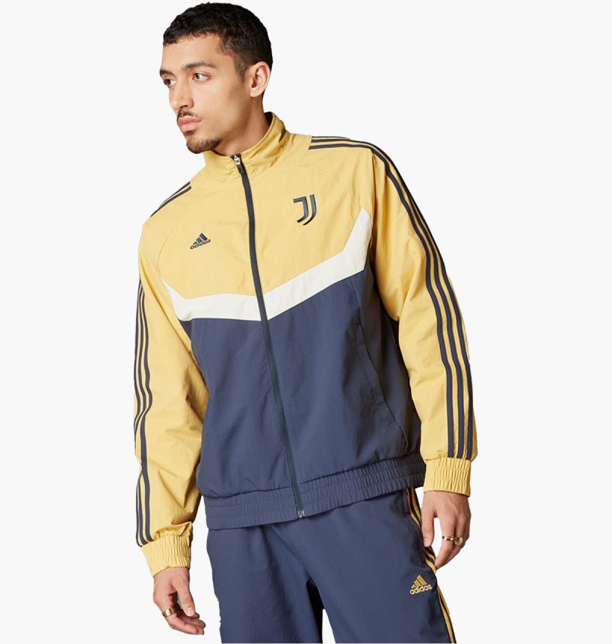 Adidas ADIDAS JUVENTUS TRACK TOP BLUE/YELLOW IT3857 SIZE L Size US L / EU 52-54 / 3 - 7 Thumbnail