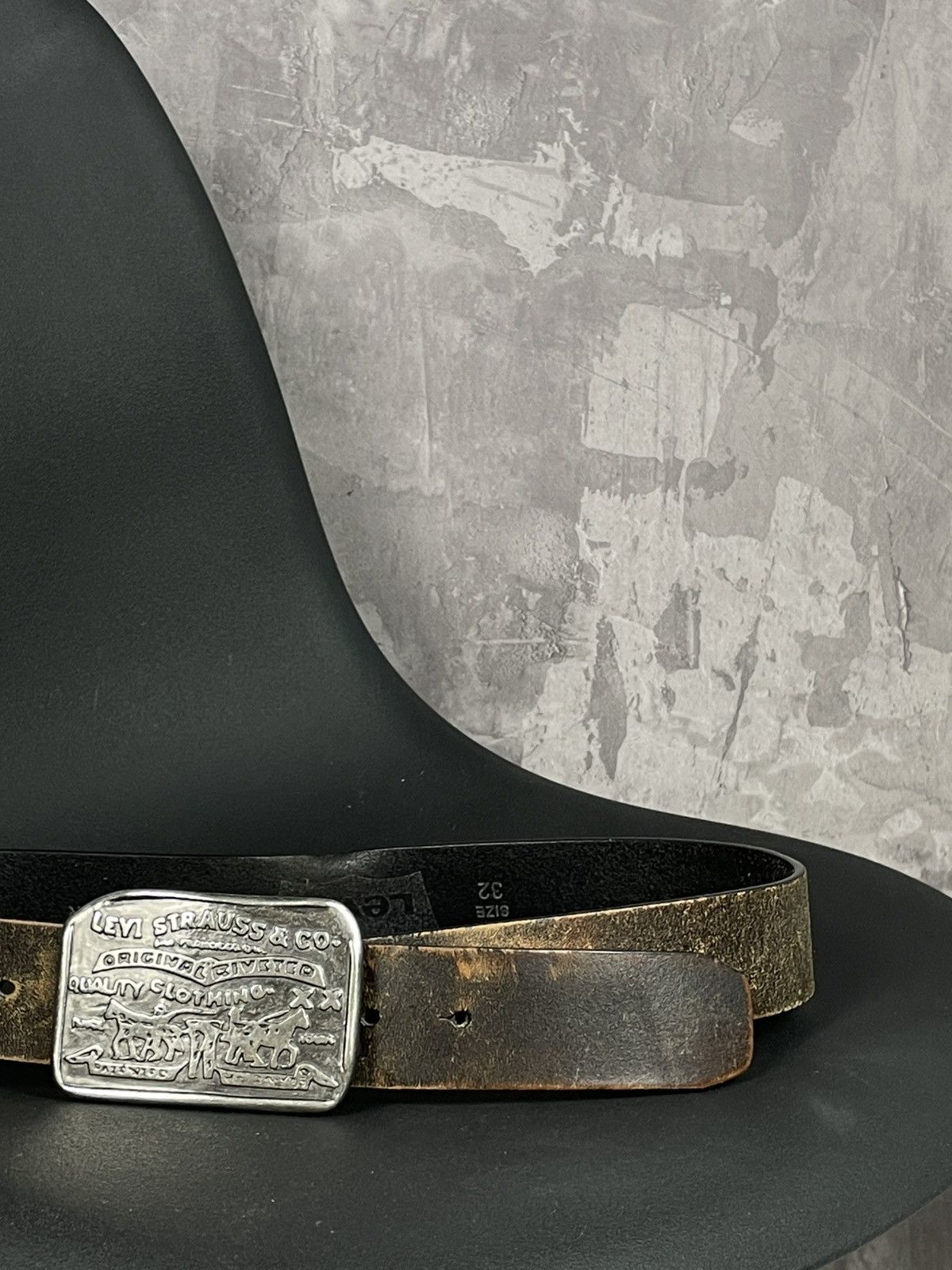 Japanese Brand × Levi's Levi’s Vintage Metal Buckle belt Brown Leather Size ONE SIZE - 3 Thumbnail