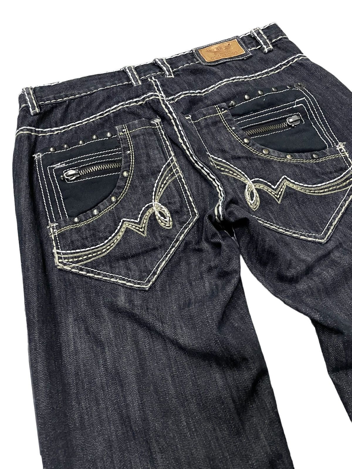 Designer × Japanese Brand Victorious Japan Heavy Thick Stitch Stud Large Poket Jeans Size US 34 / EU 50 - 15 Thumbnail