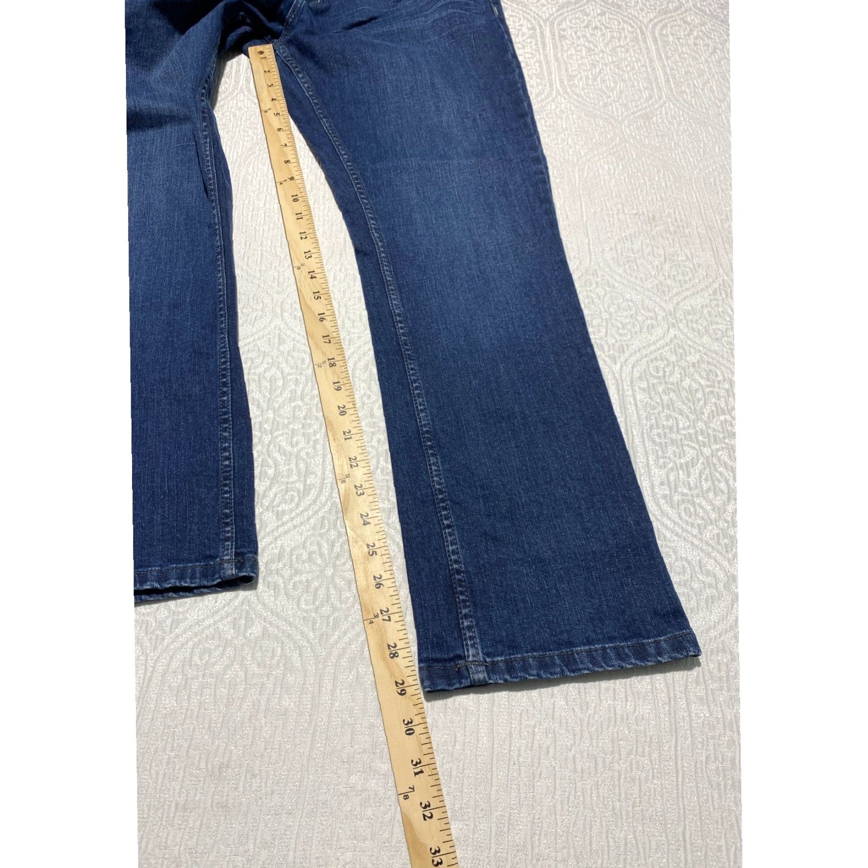 Denime Paper Denim & Cloth Jeans Mens 36x30 Blue Straight Leg Dark Wash Stretch Denim 5-Pocket Regular Men's Utility 90s Jeans Size US 36 / EU 52 - 7 Thumbnail