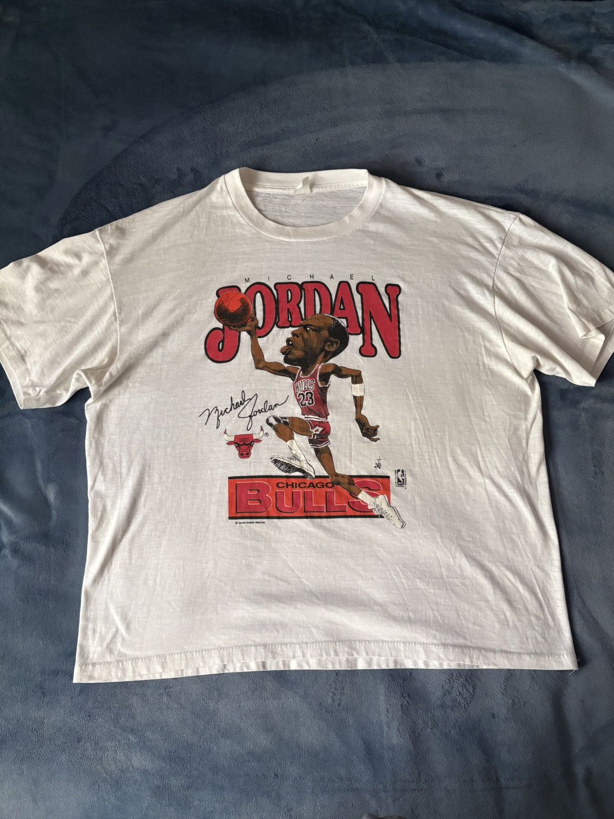 Vintage Michael Jordan 80s Vintage Tee Size US XL / EU 56 / 4 - 1 Thumbnail
