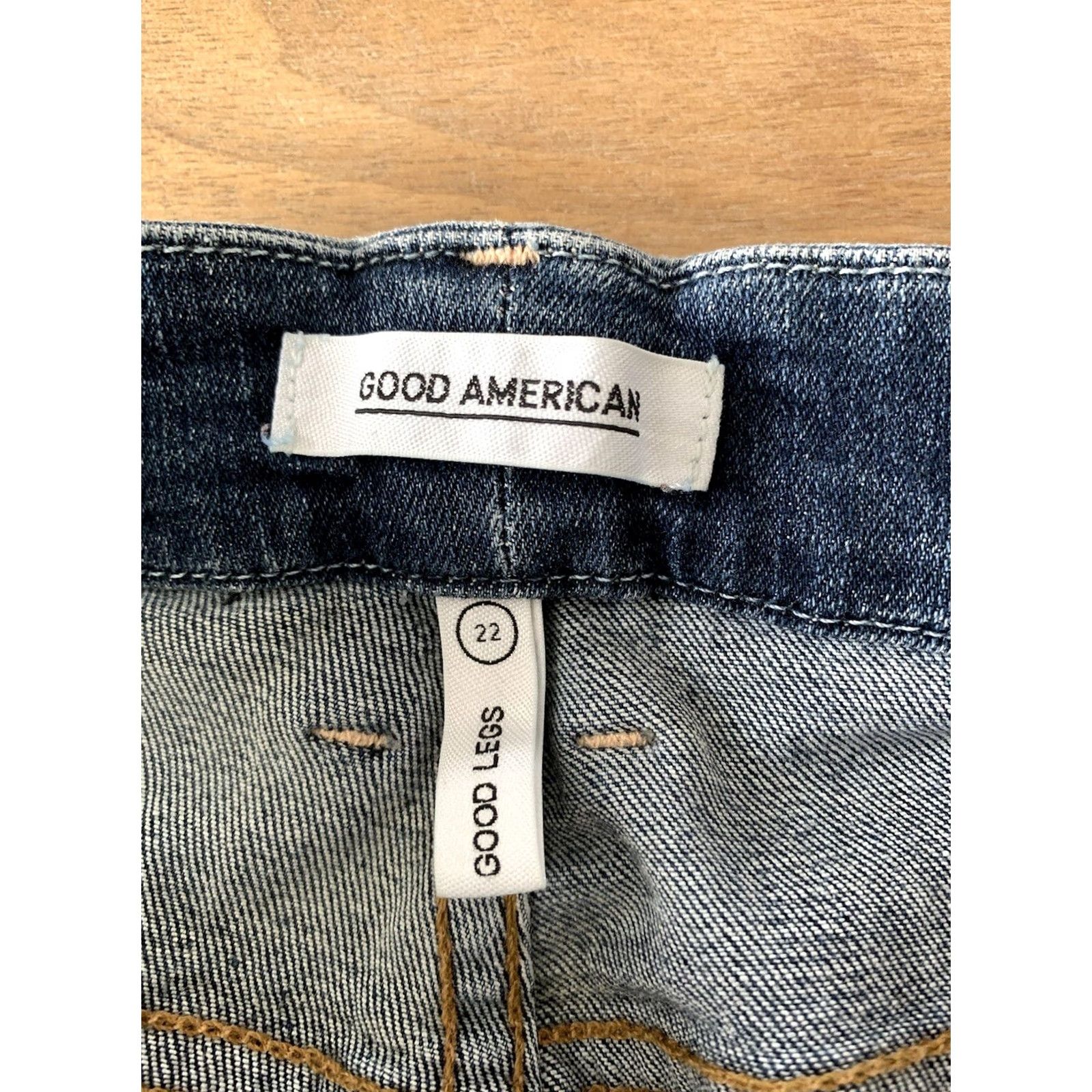 Good American Good American Jeans Women’s 22 Blue High Rise Stretch Denim Jeans Size 40" / US 18 - 3 Thumbnail