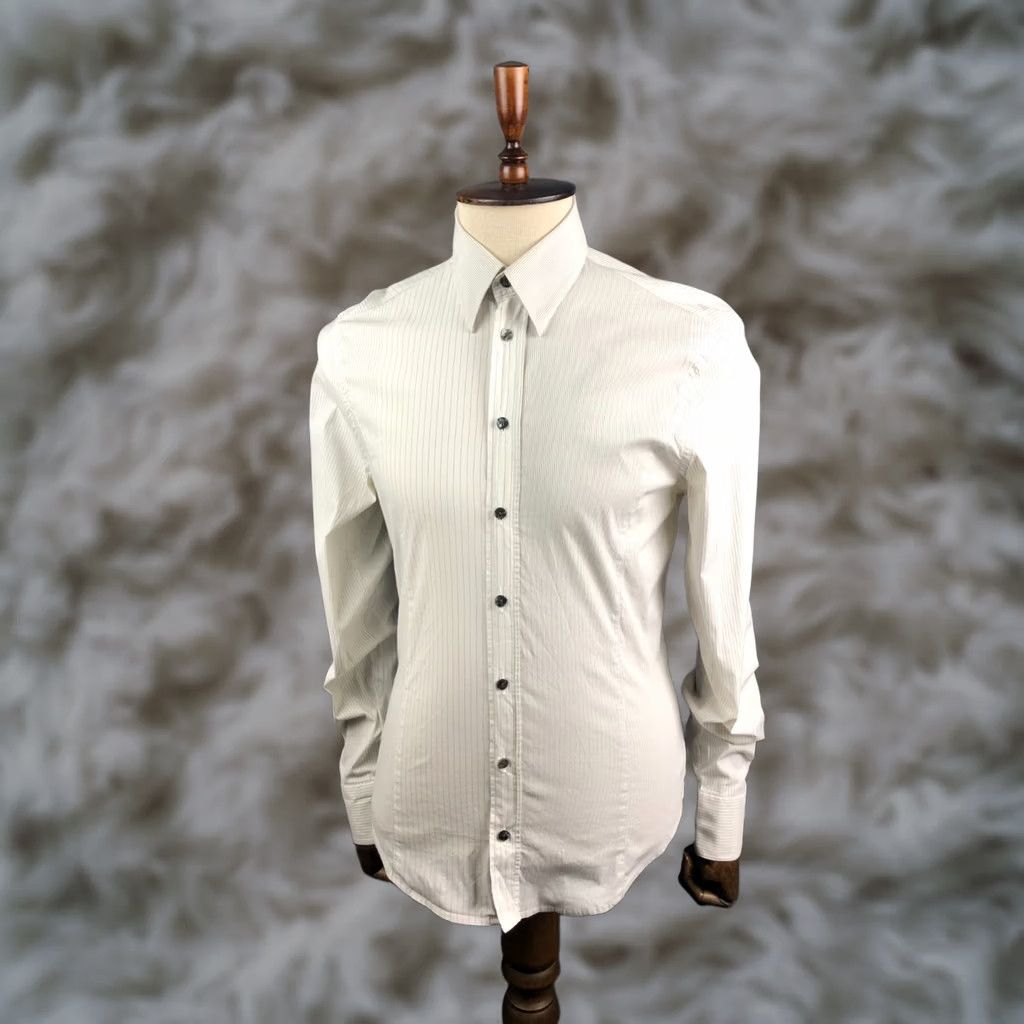 Roberto Cavalli Class Roberto Cavalli Shirt White Striped Cotton Men Size 16 Button-Up Collared Long Sleeve-Brand Shirt Men XS? Size US L / EU 52-54 / 3 - 1 Thumbnail