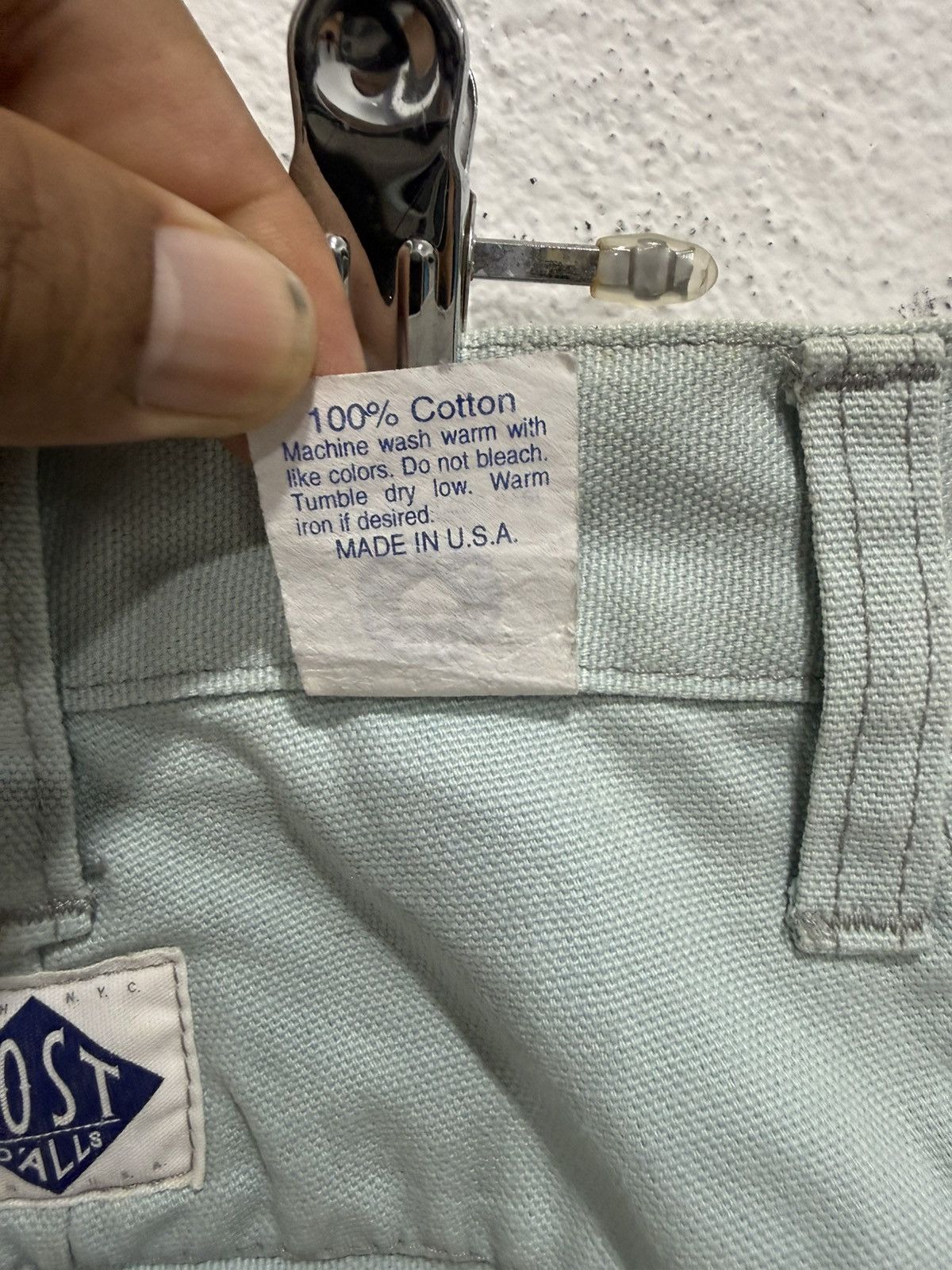 Post Overalls Vintage Post O’Alls Pantograph Work Pant Light Blue Canvas Size US 31 - 9 Thumbnail