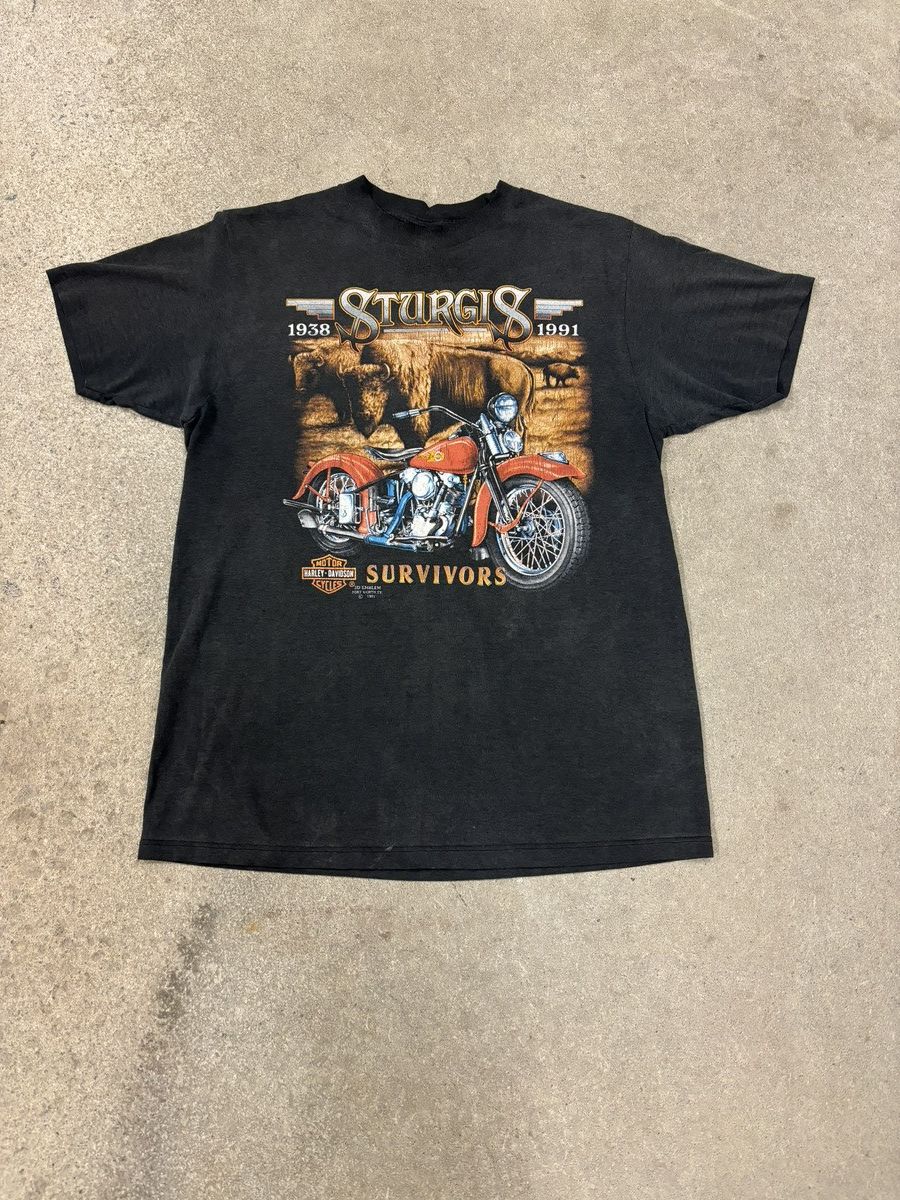 Harley Davidson VINTAGE 90s 3D EMBLEM HARLEY DAVIDSON Size US L / EU 52-54 / 3 - 1 Thumbnail