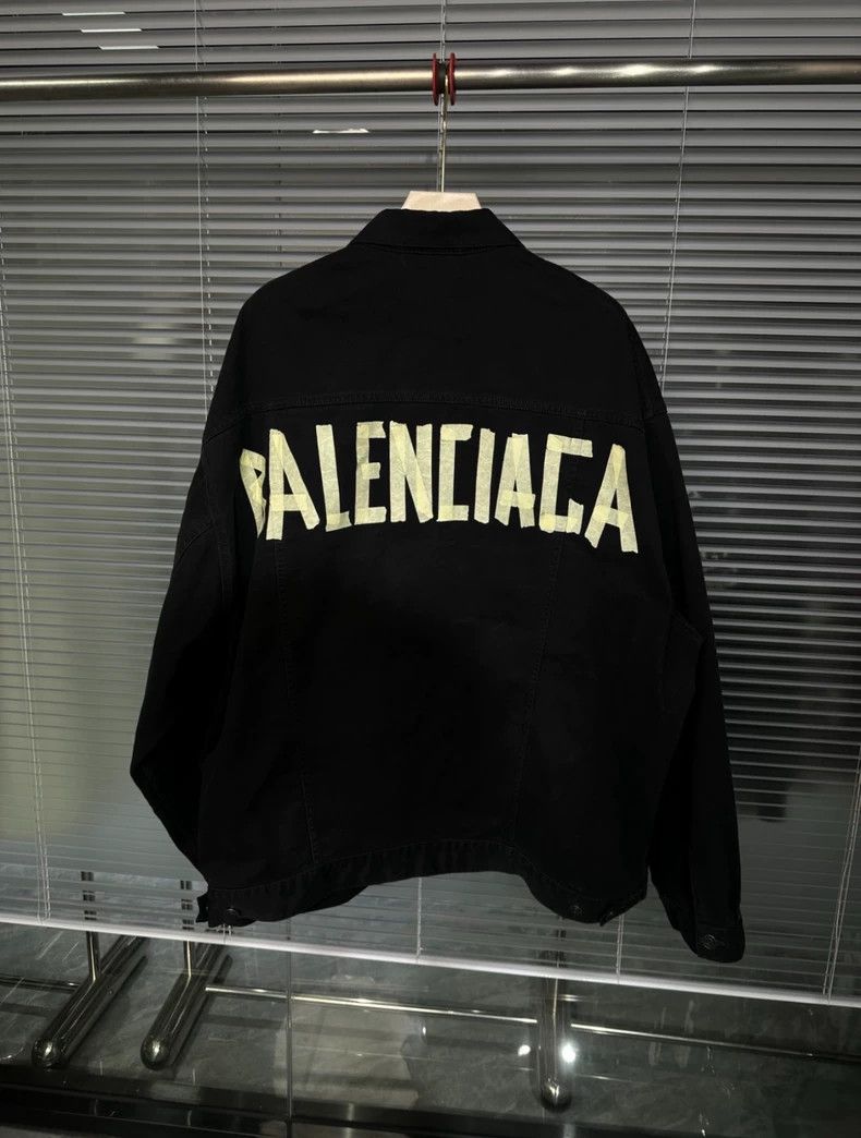 Balenciaga Black + Back + Tape + Denim + Jacket