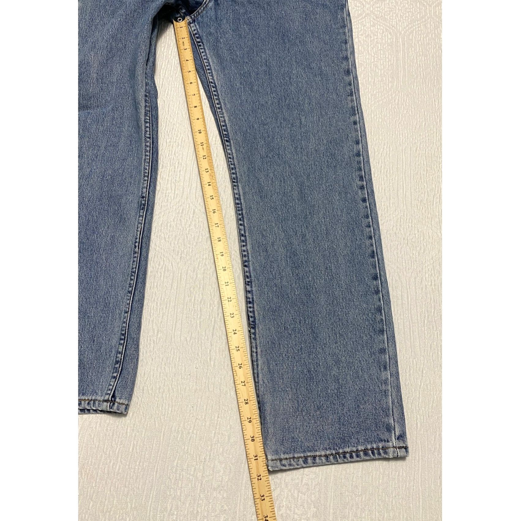 Levi's VINTAGE Levi's 505 Regular Fit Jeans Men Denim 34×32 Blue Straight Casual 90s W36 L32 Size US 34 / EU 50 - 6 Thumbnail
