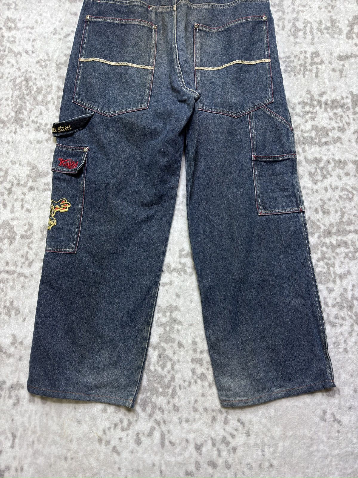 Japanese Brand Y2k Kakei Street Baggy Carpenter Denim Dragon Embroidery Size US 32 / EU 48 - 13 Thumbnail