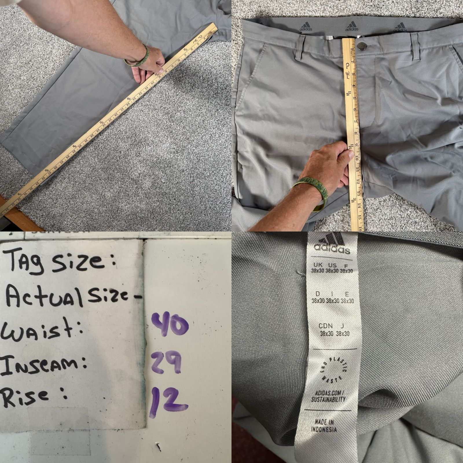 Adidas Adidas Golf Ultimate365 Pants Athletic Moisture Wicking Stretch Performance Khakis Sports Men Regular 40 Gray Size US 40 / EU 56 - 8 Thumbnail