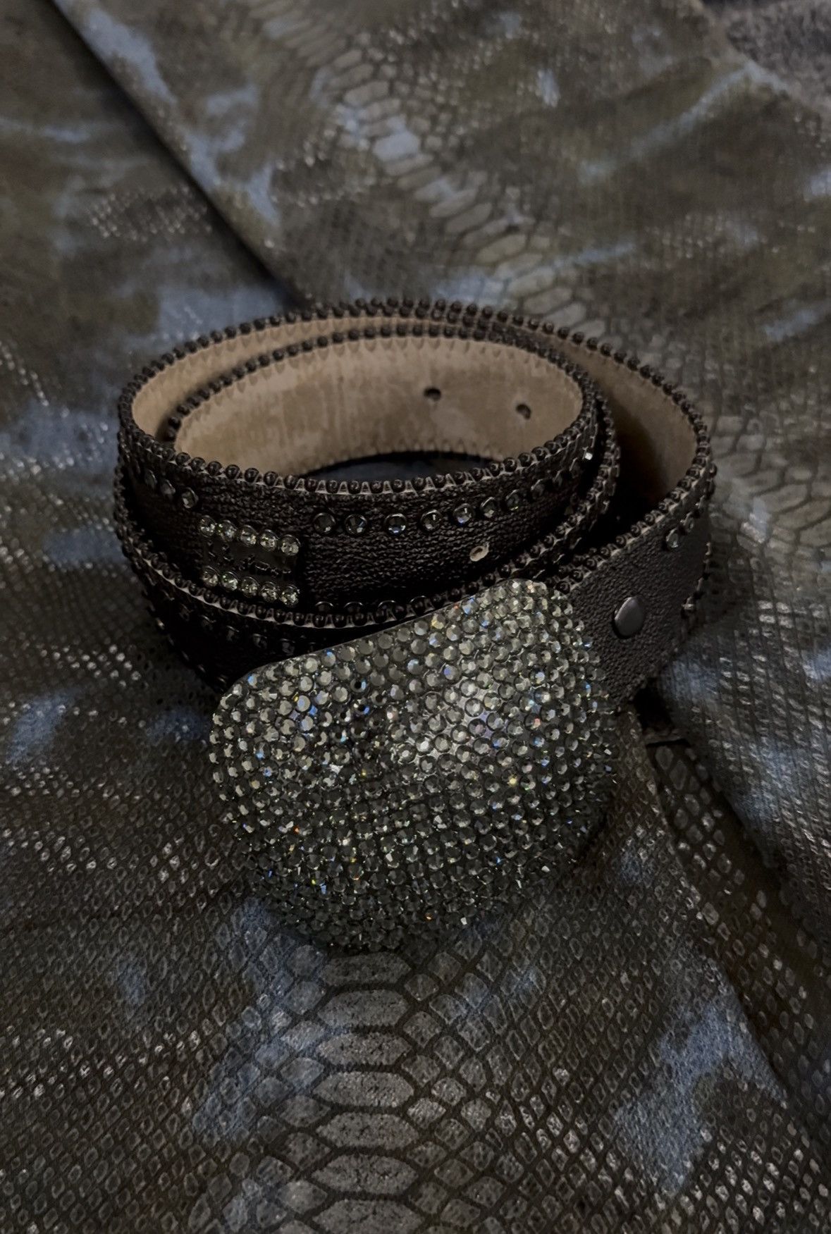 B.B. Simon Brown BB belt, big buckle Size 32 - 2 Thumbnail