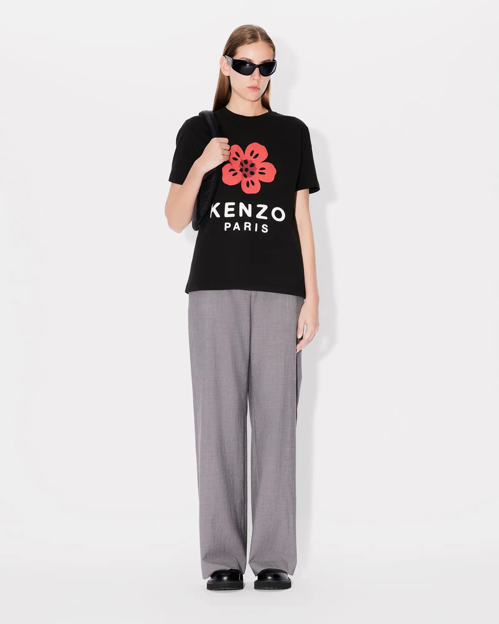 Kenzo o1s22i1n0125 Flower Print T-Shirt in Black Size M / US 6-8 / IT 42-44 - 5 Thumbnail