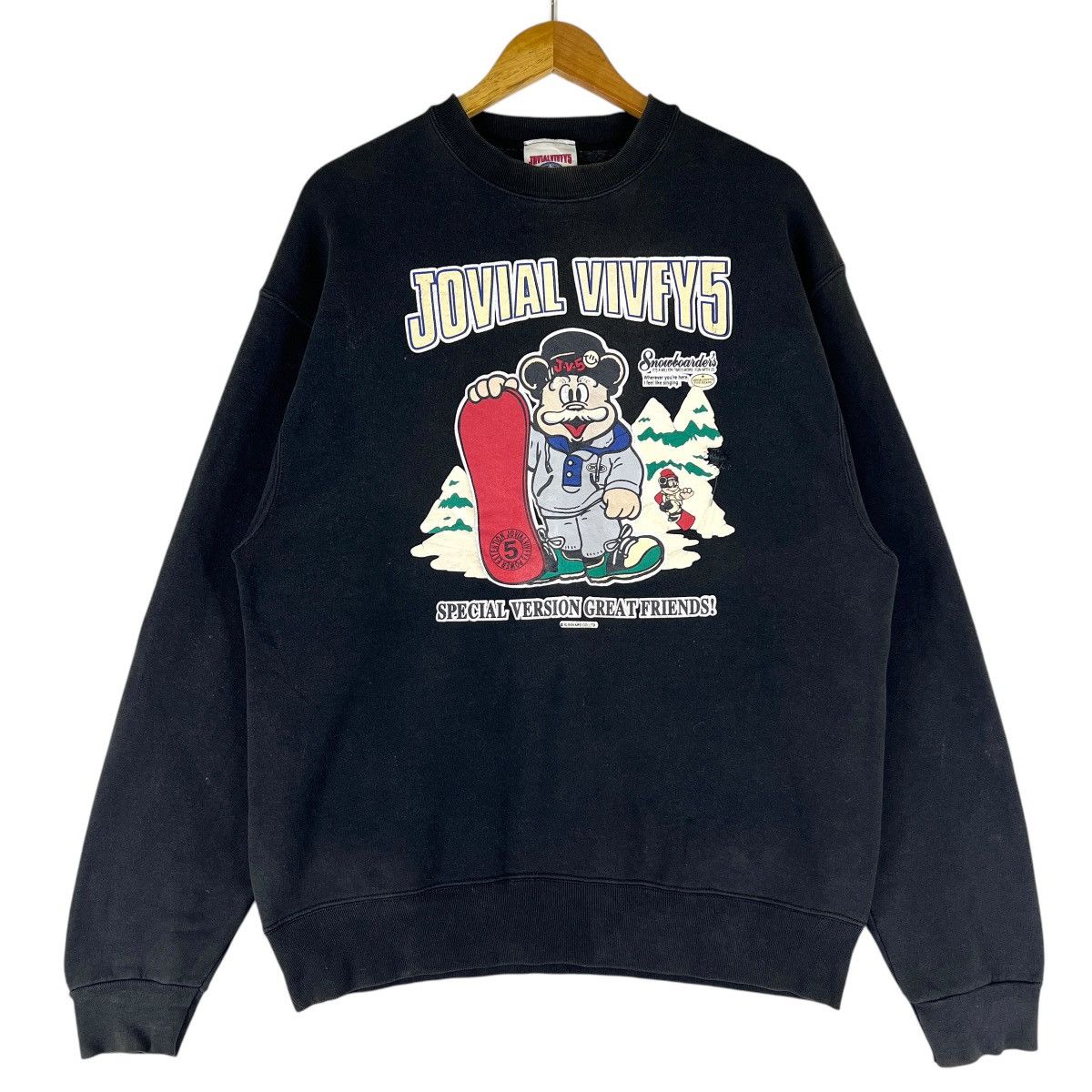 Vintage 🔥 VINTAGE JOVIAL VIVFV5 SNOWBOARDS SWEATSHIRT MADE IN USA Size US L / EU 52-54 / 3 - 1 Thumbnail