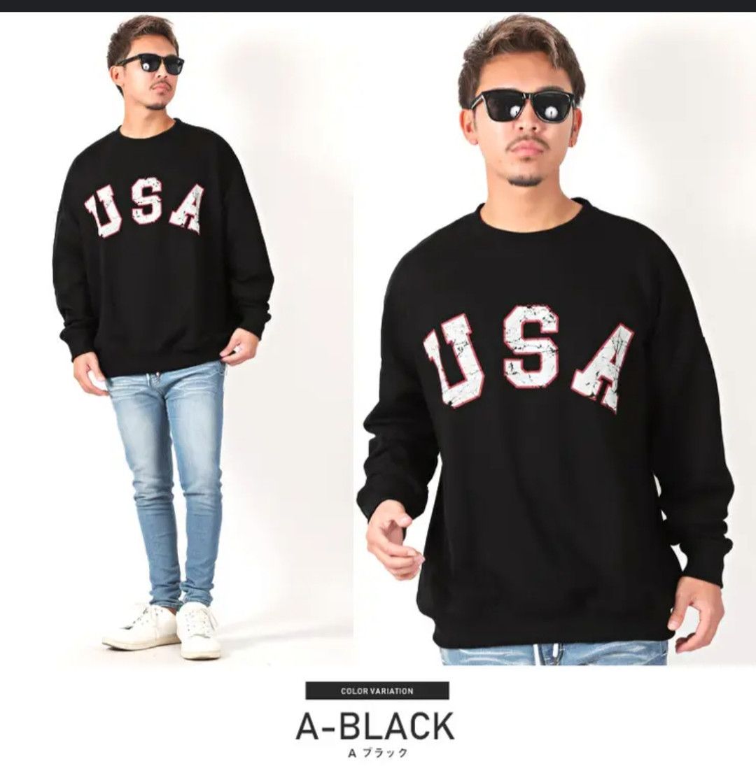 American Apparel U.S.A Spellout Big Graphic Print Oversized Sweatshirt Size US M / EU 48-50 / 2 - 7 Thumbnail